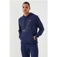 Grafischer Fleece-Pullover mit Camouflage-Print