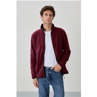 Fleecejacke mit durchgehendem Reißverschluss