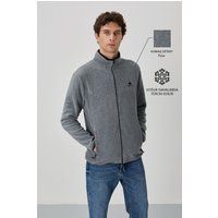 Minimalistische Fleecejacke mit Reißverschluss