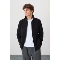 Plüsch-Fleecejacke mit Frontreißverschluss