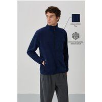 Plüsch-Fleecejacke mit Reißverschluss
