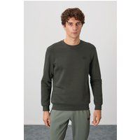 Klassisches Regular-Fit Rundhals-Sweatshirt