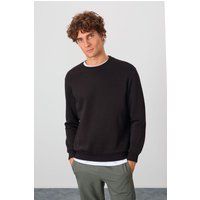 Klassisches Fleece-Sweatshirt in Regular Fit