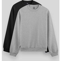 Klassisches Fleece-Sweatshirt mit Rundhalsausschnitt