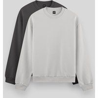 Klassisches Fleece-Sweatshirt mit Rundhalsausschnitt
