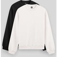Klassisches Baumwollmix-Sweatshirt mit Rundhalsausschnitt