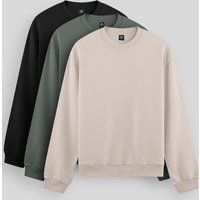 Klassisches Rundhals-Fleece-Sweatshirt
