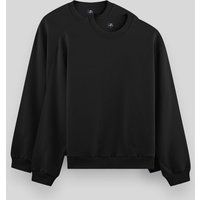 Klassisches Fleece-Sweatshirt mit Rundhalsausschnitt
