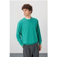 Minimalistisches Rundhals-Sweatshirt aus Baumwollmischung