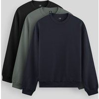 Minimalistisches Rundhals-Fleece-Sweatshirt