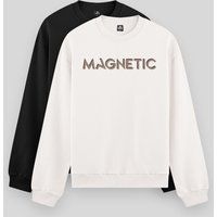 Relaxtes Fleece-Sweatshirt mit Grafikprint