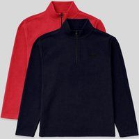 Fleece-Sweatshirt mit kurzem Reißverschluss