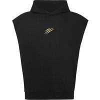 Ärmelloser Logo-Kapuzenpullover mit Goldgrafik