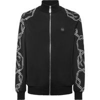 Trainingsjacke mit Strass-Ketten-Applikation
