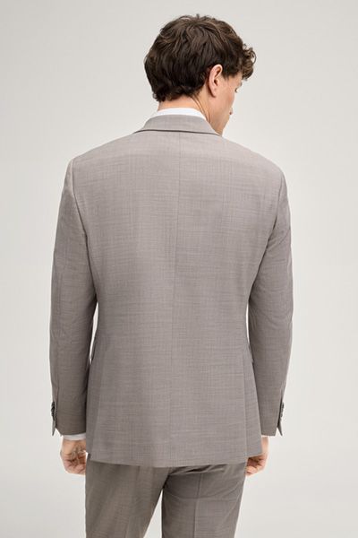 Beige melierte Sakko aus Wollmischung