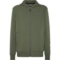 Kapuzen-Fleecejacke mit Logo-Details