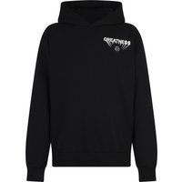 Hoodie mit Grafik-Logo aus Baumwollvlies