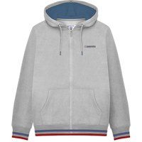 Fleece-Hoodie mit Reißverschluss und Streifendetails