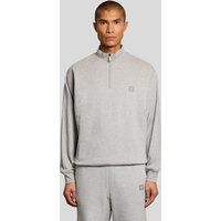Relaxter Sweatshirt mit Stehkragen und Reißverschluss