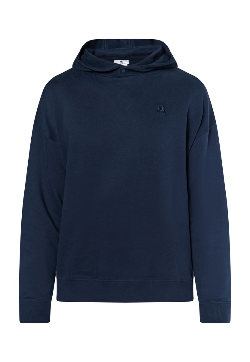 Minimalistischer Baumwoll-Hoodie mit Logo-Stickerei