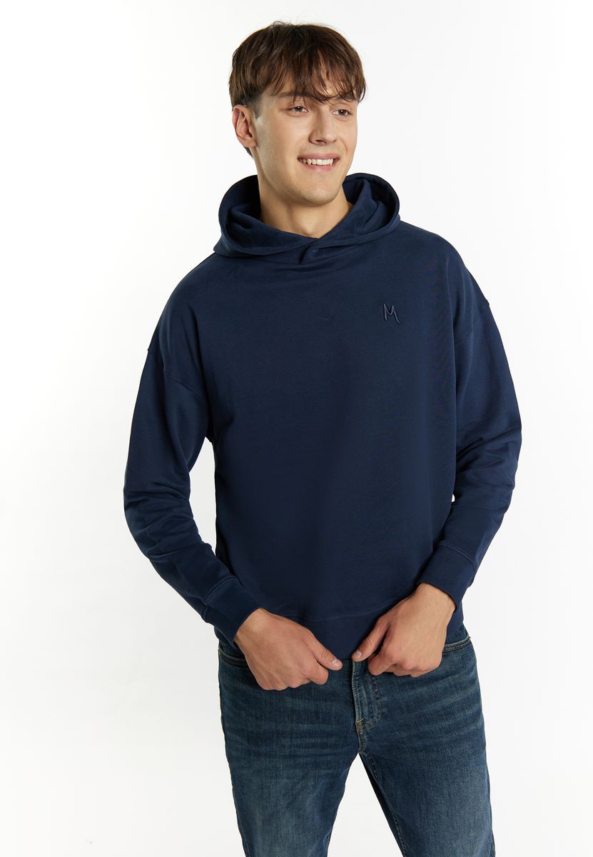 Minimalistischer Baumwoll-Hoodie mit Logo-Stickerei