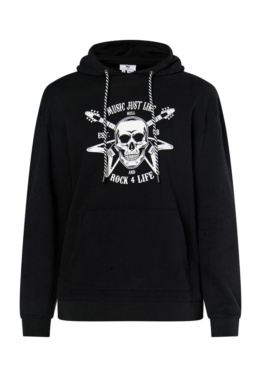 Baumwoll-Hoodie mit Rock-Grafikprint