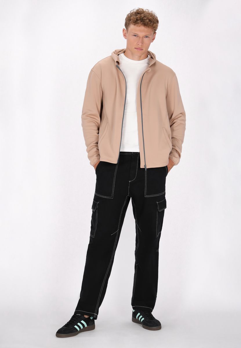 Minimalistische Kapuzenjacke mit Reißverschluss