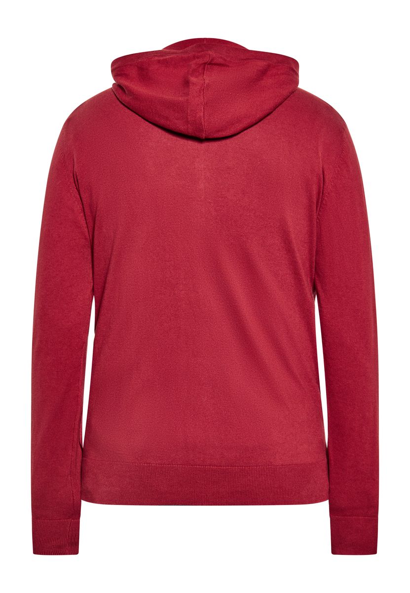 Feinstrick-Kapuzenjacke mit Reißverschluss
