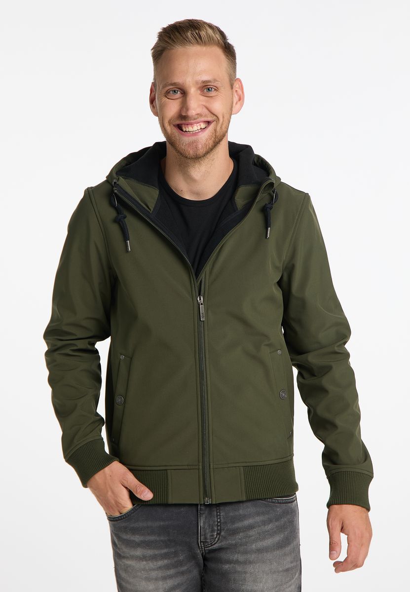 Softshell-Blouson mit Kapuze