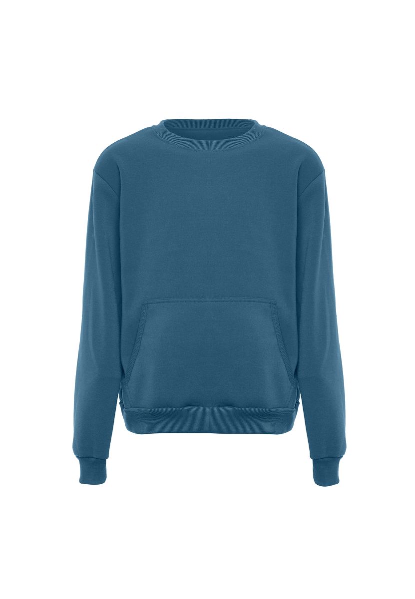 Klassisches Rundhals-Sweatshirt mit Tasche
