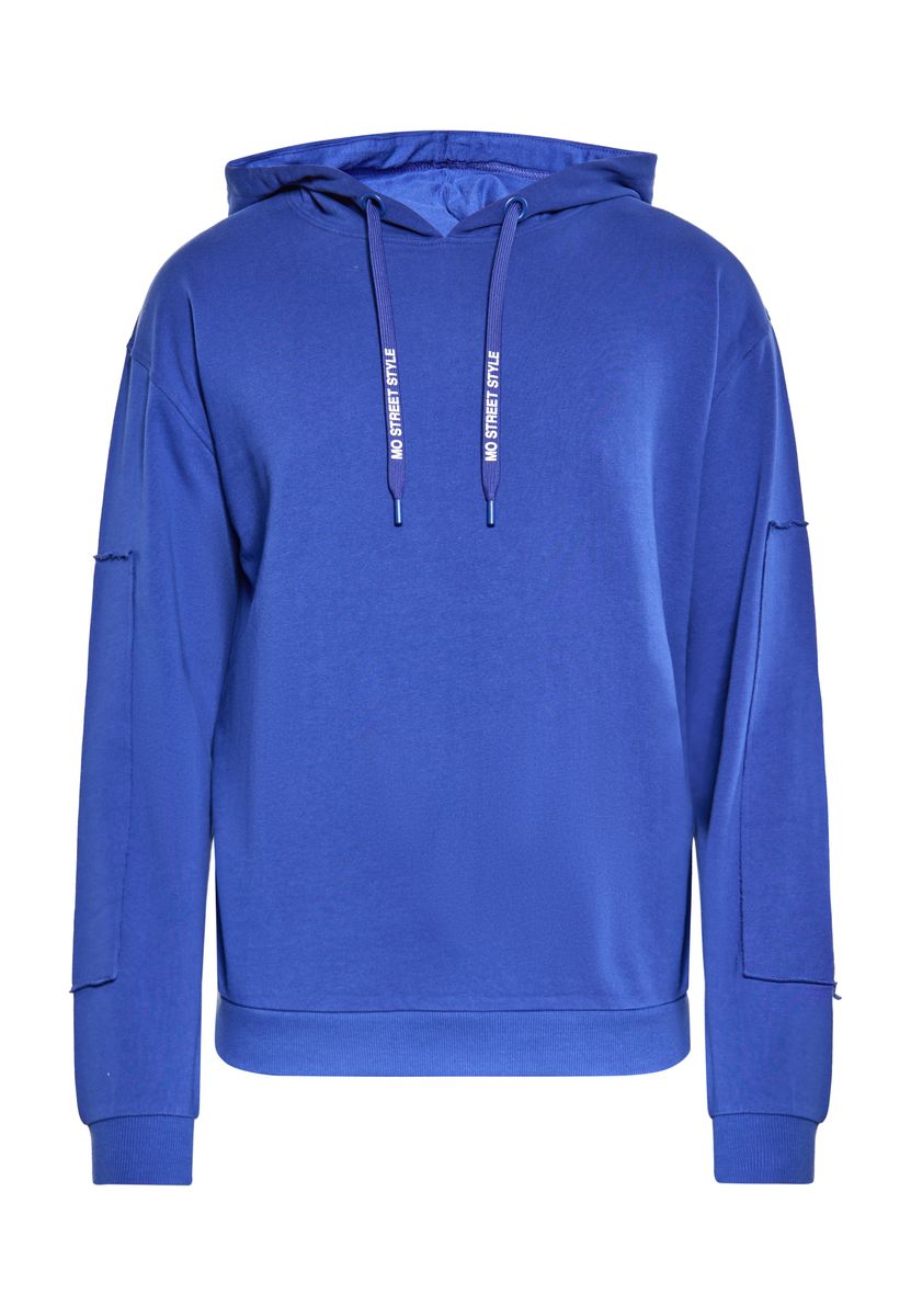 Hoodie mit überschnittenen Schultern und Slogan-Kordeln