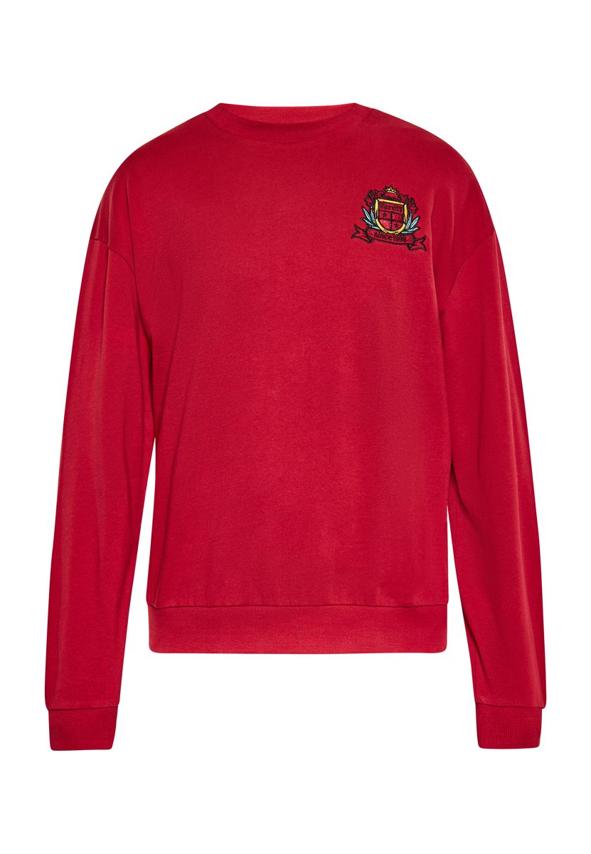 Klassisches Sweatshirt mit Wappenstickerei