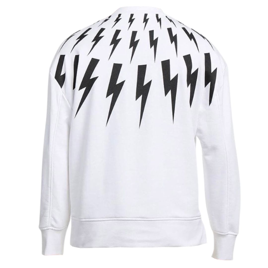 Crewneck-Sweatshirt mit Blitz-Grafik