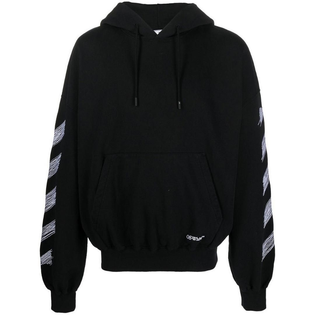 Scribble Diag Boxy-Hoodie