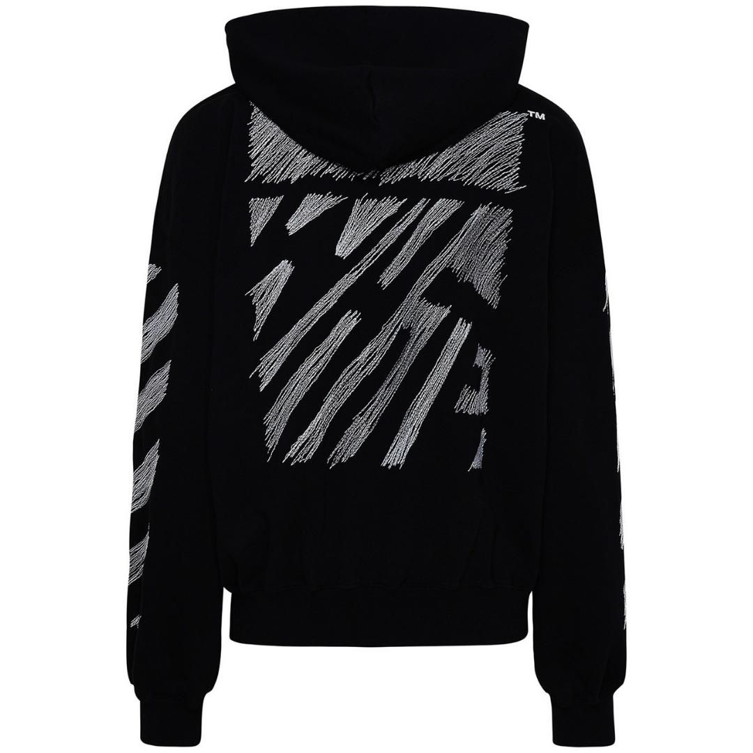Scribble Diag Boxy-Hoodie