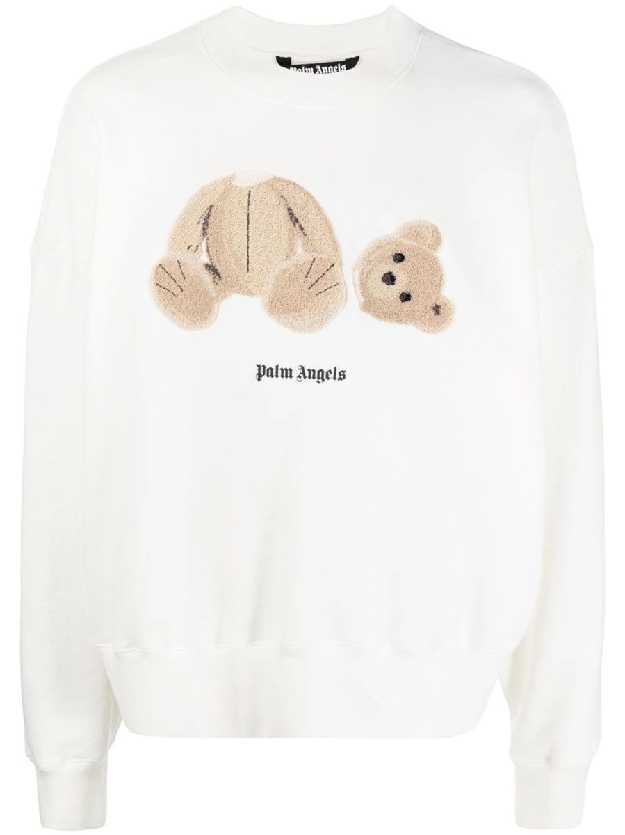 Sweatshirt mit dekonstruiertem Teddybären-Print