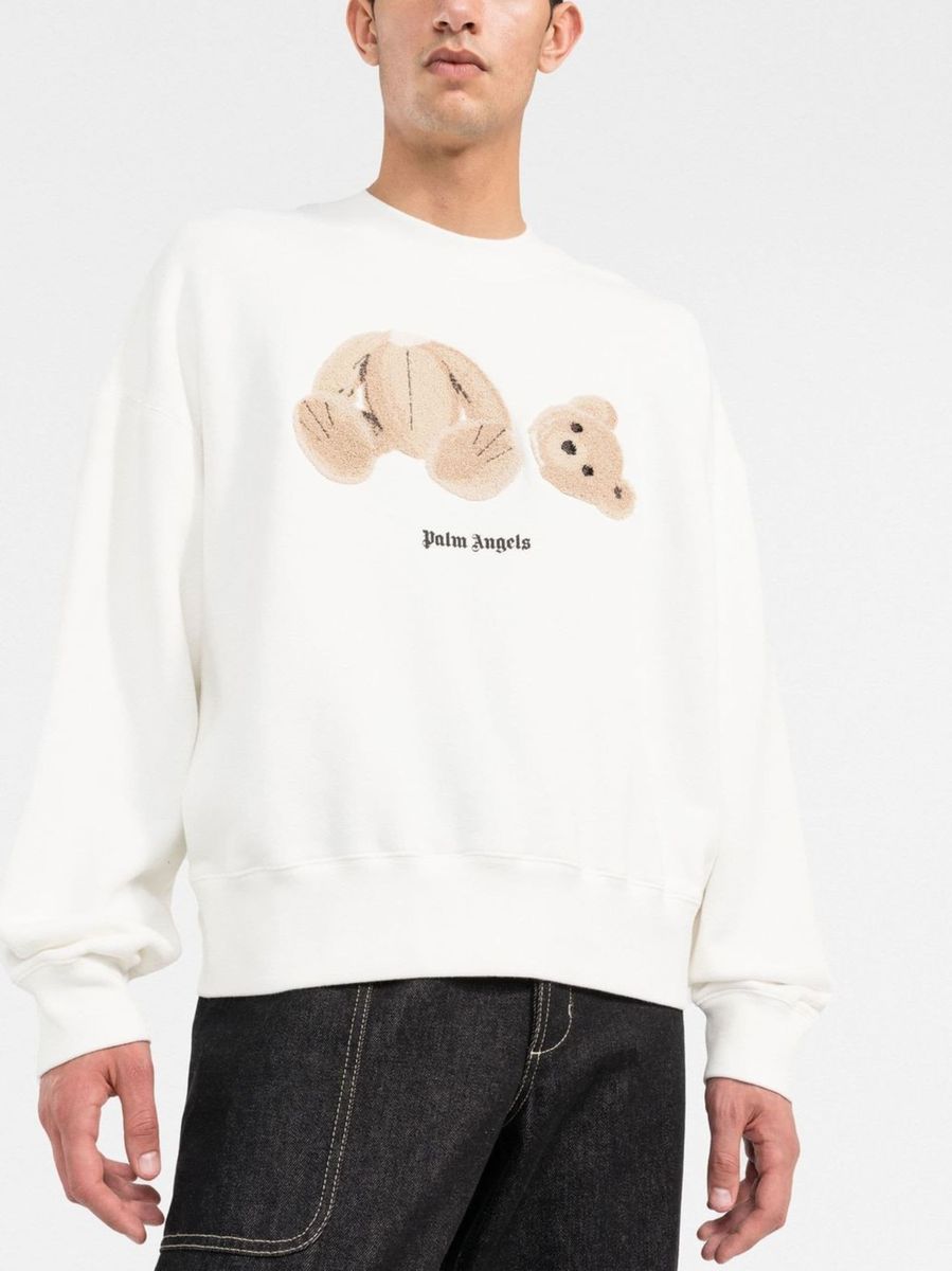 Sweatshirt mit dekonstruiertem Teddybären-Print