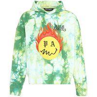 Tie-Dye-Hoodie mit flammendem Logo