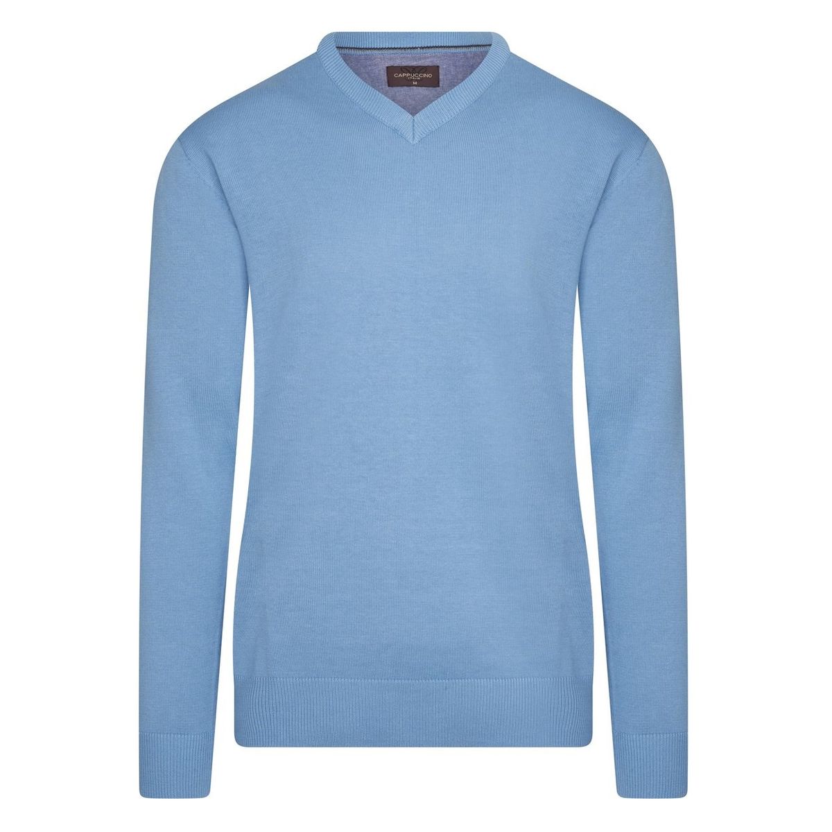 Klassischer Strickpullover mit V-Ausschnitt