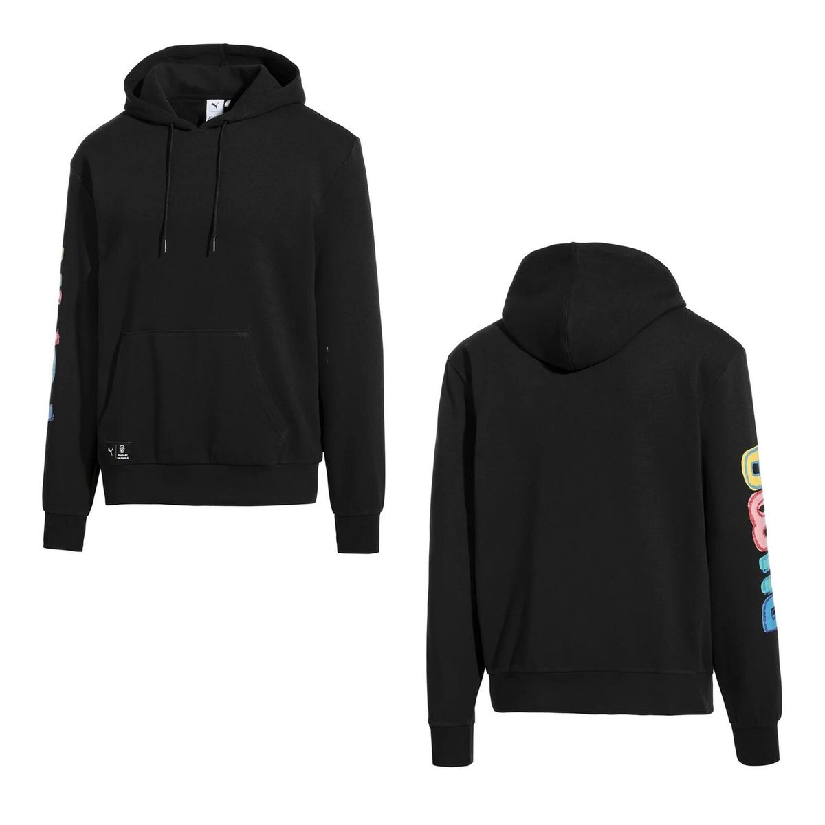 Hoodie mit künstlerischem Graffiti-Ärmeldruck