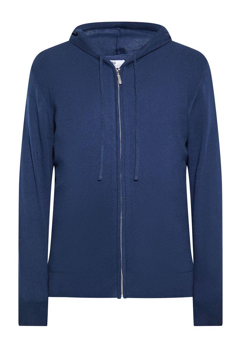 Strukturierter Strick-Hoodie mit Reißverschluss
