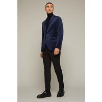 Taillierter Blazer in Wildleder-Optik