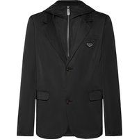 Hybrid-Blazer mit Kapuze und Emblem