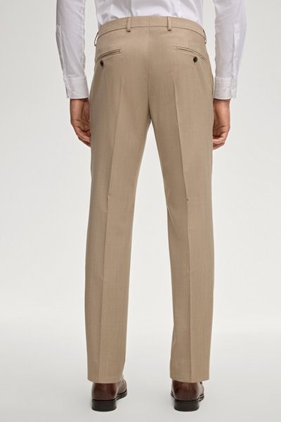 Blayr Anzughose in Beige Wollstretch Slim Fit