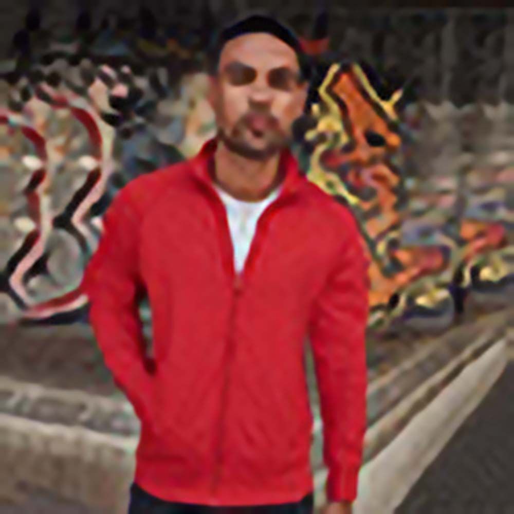 Sweatjacke mit durchgehendem Reißverschluss