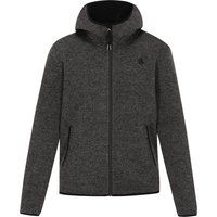 Microfleece-Jacke mit Kapuze und Reißverschluss