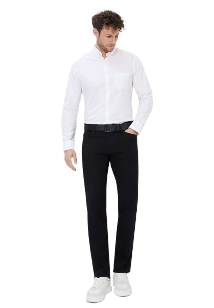 Herren Jeans mit geradem Bein, Schwarz