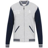 Maritime Varsity-Jacke mit Reißverschluss