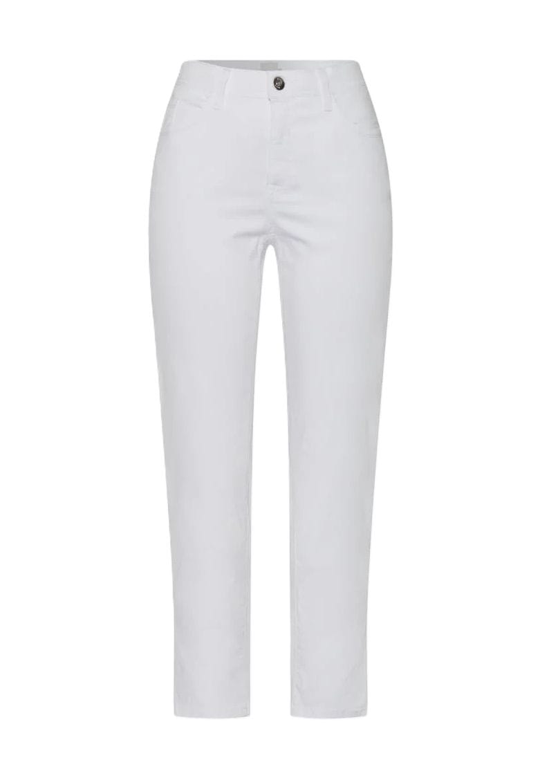 Klassische Cropped Chino Hose Weiß