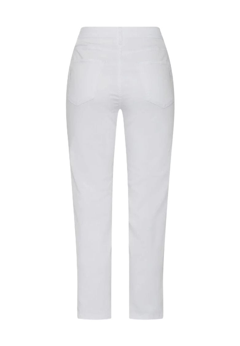 Klassische Cropped Chino Hose Weiß